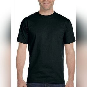 Hanes Men's Black Short Sleeve Tee